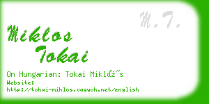 miklos tokai business card